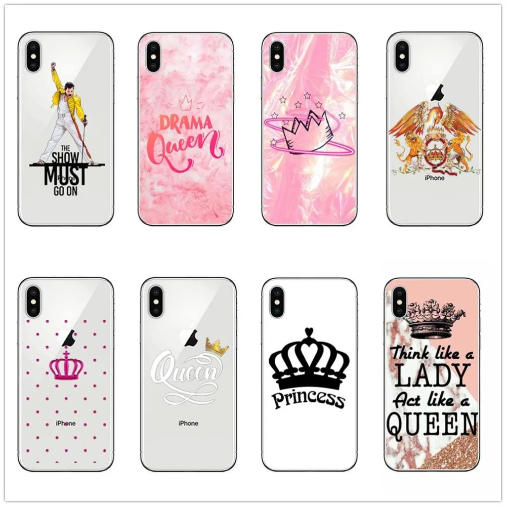 cheap Gold Silver Queen King Princess logo cover hard pc phone cases for apple iphone 10 7 8 6 6S PLUS 5 5S SE X XR XS MAX shell coque