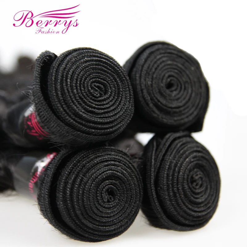 Berrys Fashion Brazilian Virgin Hair Deep Wave 4 Pcs/Lot 100% Unprocessed Human Hair Extensions Natural Color 10-28 Inch Weave