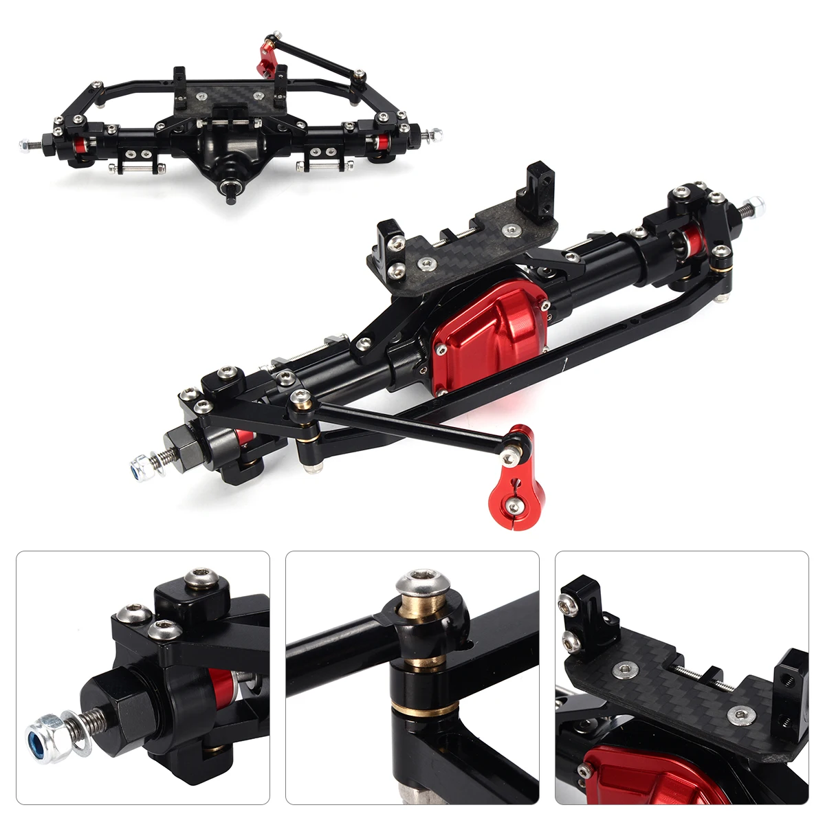 Xtra Speed XH алюминиевый 6061 T6 CNC обработанный передний мостовой ось для 1/10 осевого SCX10 #