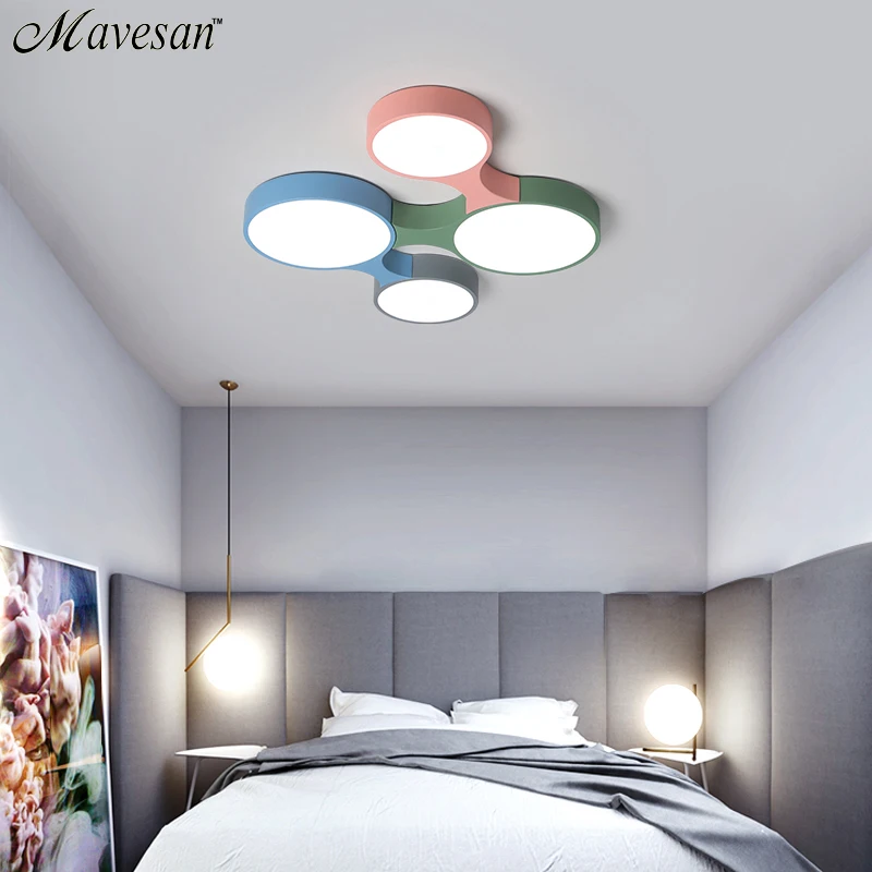  Nordic led Ceiling Lights Modern Colorful lamp for Bedroom Ceiling Lamps Round thin plafondlamp Lig - 32899453208