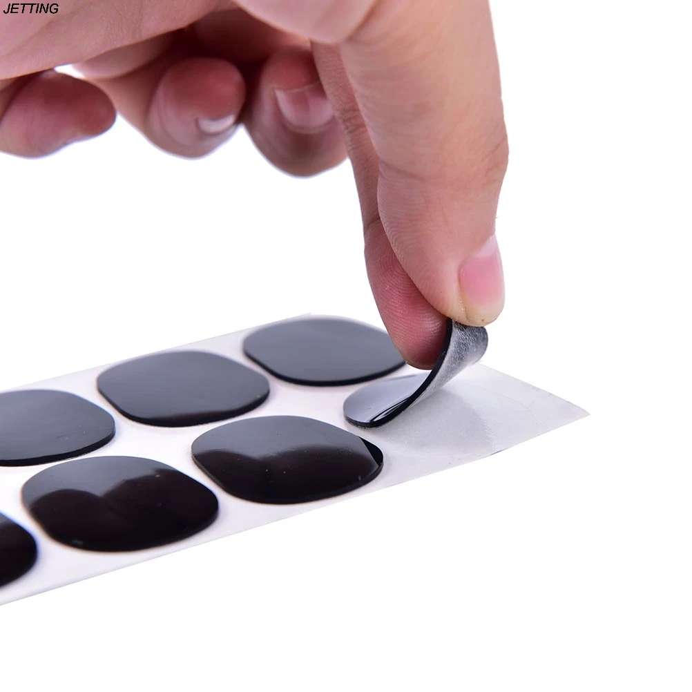 Durable 0.8mm 8pcs Black Rubber Saxophone Sax Mouthpiece Pads Patches