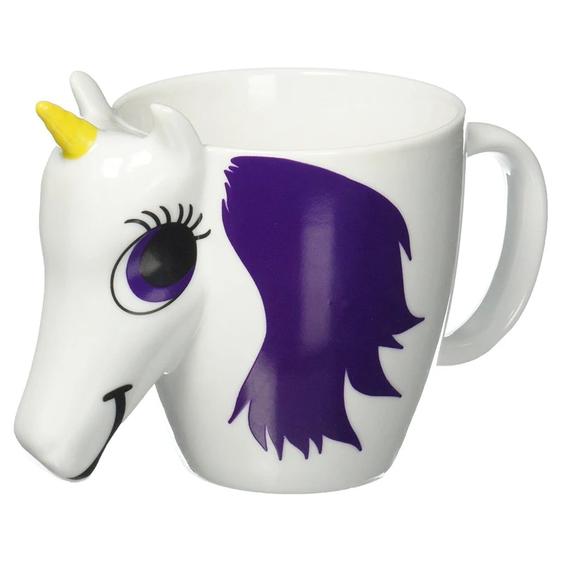 3D New Unicorn Ceramic Mug Color Changing Mug Original Heat Sensitive Magic Coffee Cup
