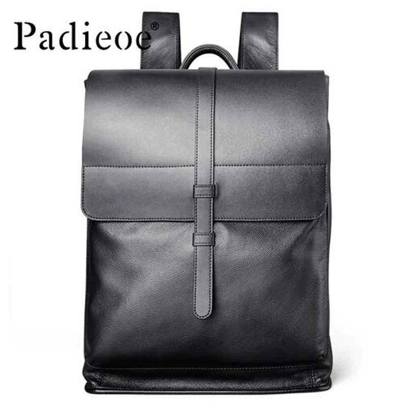square leather backpack