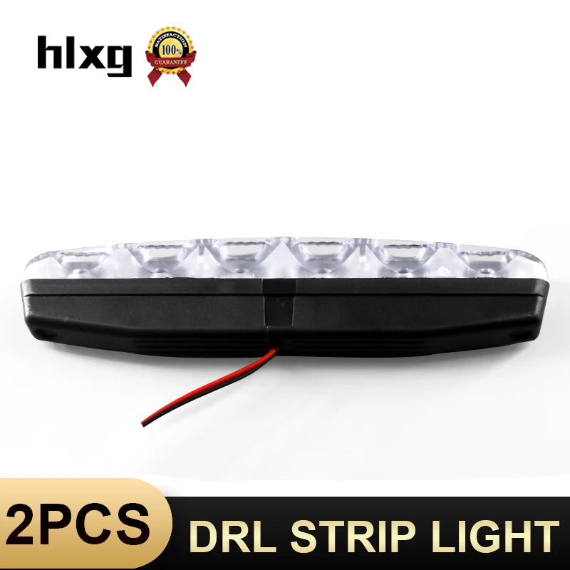 HLXG 2 шт. Авто DC водонепроницаемый 6 LED дневные ходовые огни 12В для всех автомобилей