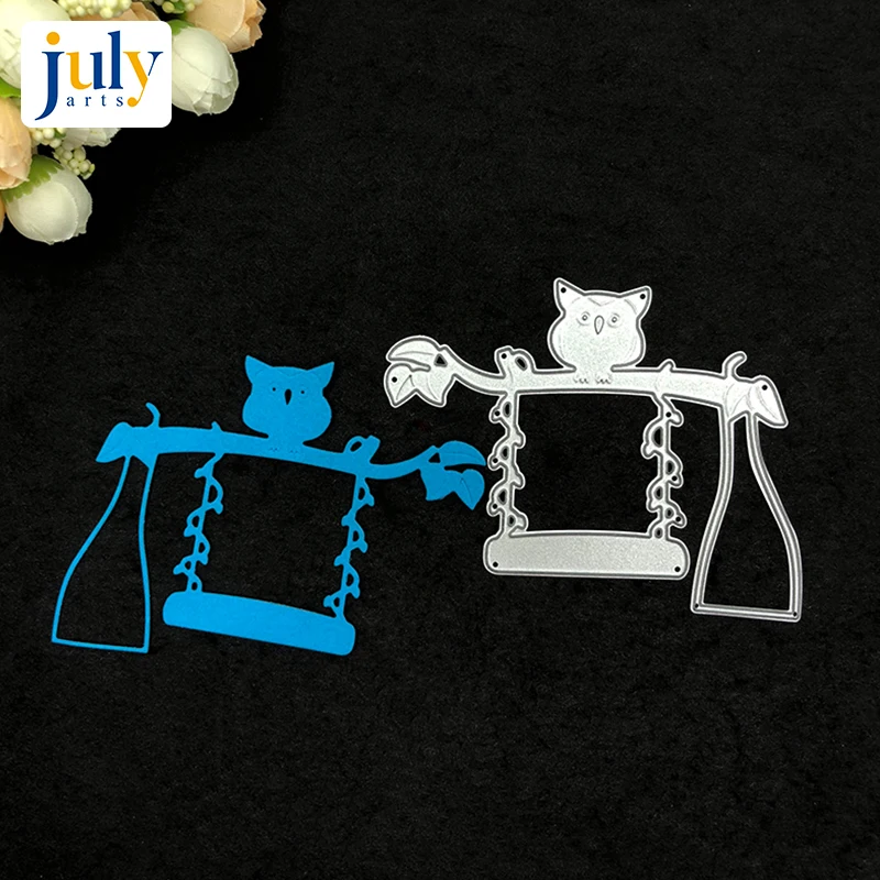 

Julyarts Cutting Dies Silver Owl Embossing Stencil DIY Scrapbook Paper Album for Handwork Creative New Dies