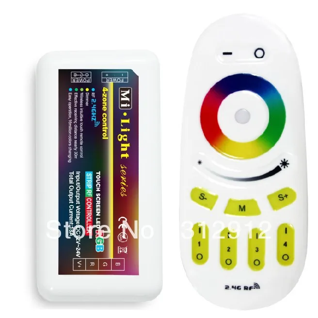 

2.4GHZ 4-zone controlled LED RGB touch controller;DC12-24V input,6A*3CH output