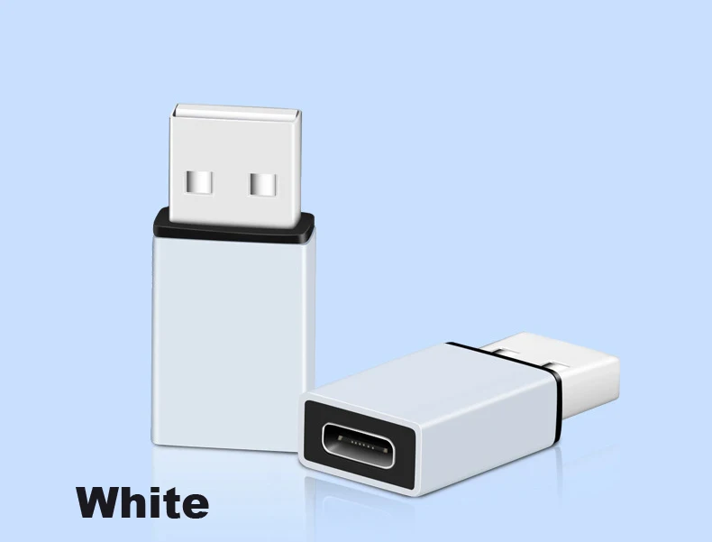 Usb type-C OTG адаптер USB штекер type-C Женский адаптер конвертер для Macbook Nexus 5X6 P Oneplus 2 3 PC зарядный адаптер синхронизации - Цвет: Белый