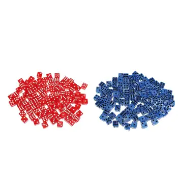 

200pcs Acrylic 6 Sided Dice 14mm D6 Square Dices for Dungeons and Dragons MTG RPG Table Board Game KTV Club Bar Accessories