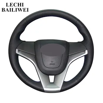 

Car Steering Wheel Cover for Chevrolet Cruze 2009-2014 Aveo Orlando Holden Cruze Ravon R4 Black Genuine Leather