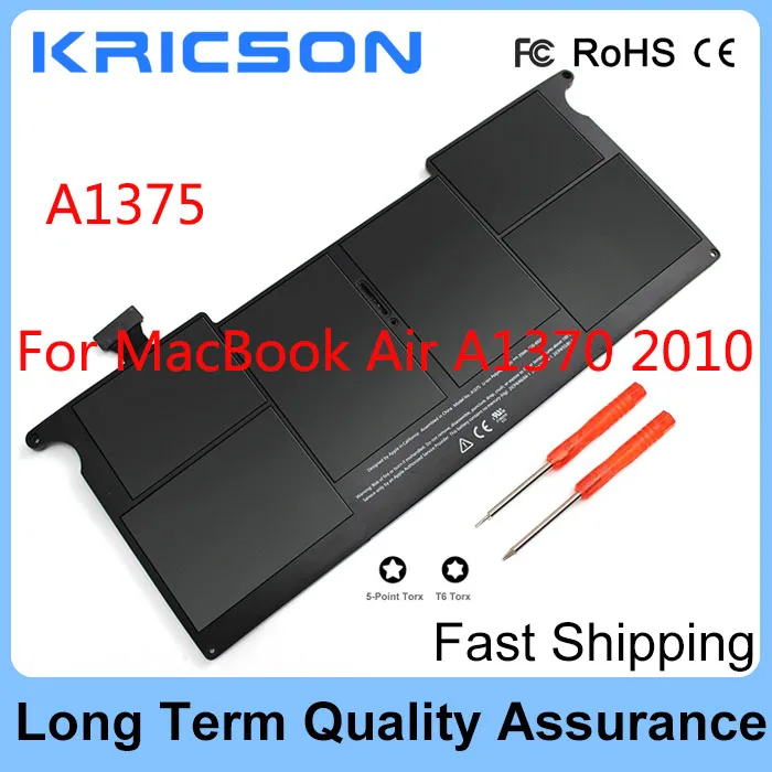 

New Battery A1375 For Apple A1370 (Only for Late 2010 Version) MacBook Air 11" With Two Free Screwdrivers