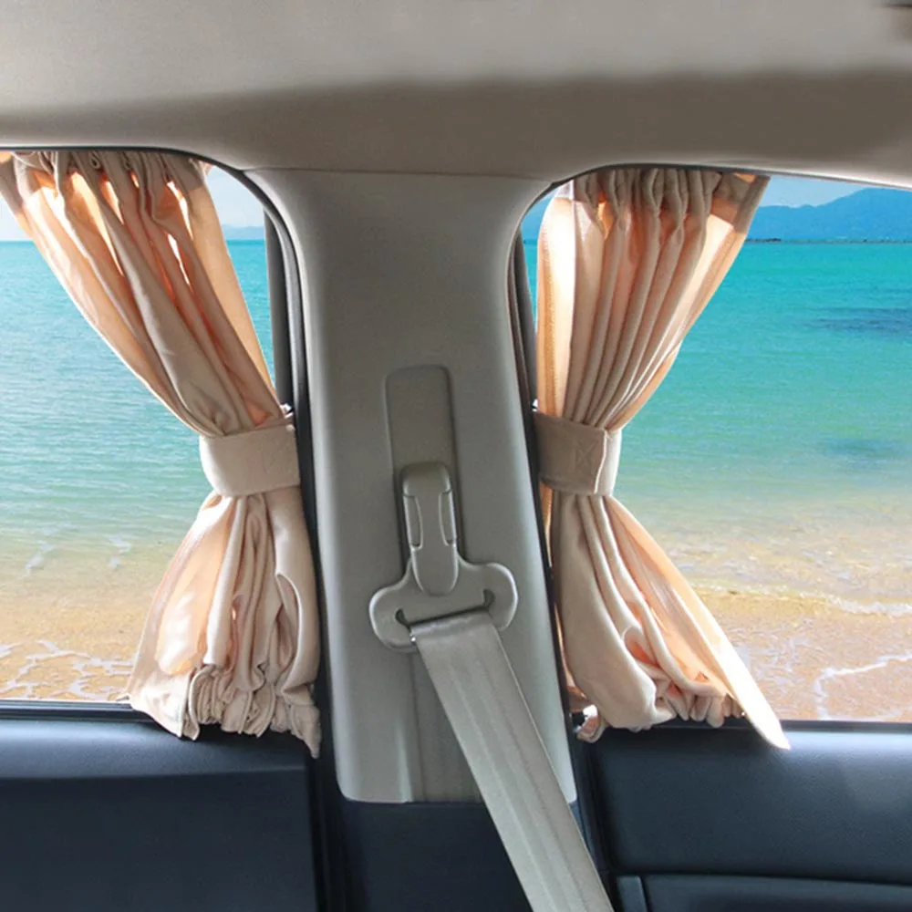 2 шт. эластичная боковая Солнцезащитная шторка для окна автомобиля, Солнцезащитная шторка