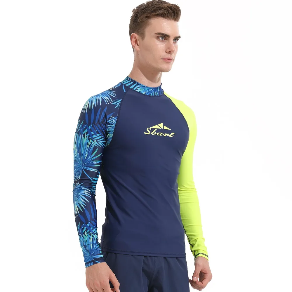 SBART купальный костюм для мужчин купальник с длинным рукавом Rash Guard быстрый сухой Дайвинг костюм Сноркелинг плавание Рашгард для серфинга анти УФ