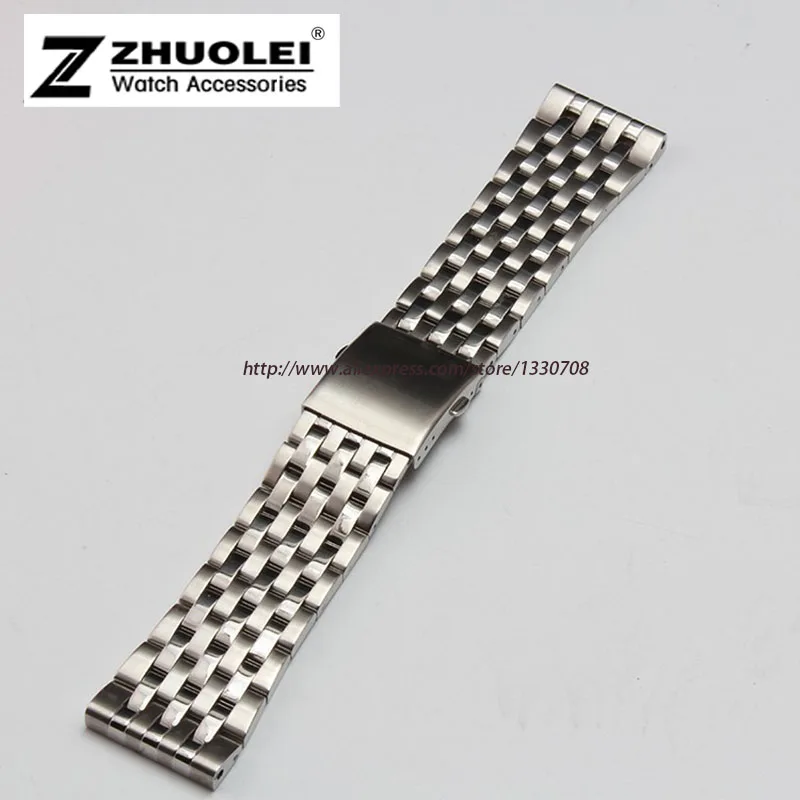 Prix 24mm 26mm 28mm 30mm Disponible Argent En Acier Inoxydable Mens Bracelet En Métal Montre de Courroie De Bande Pour DZ7221