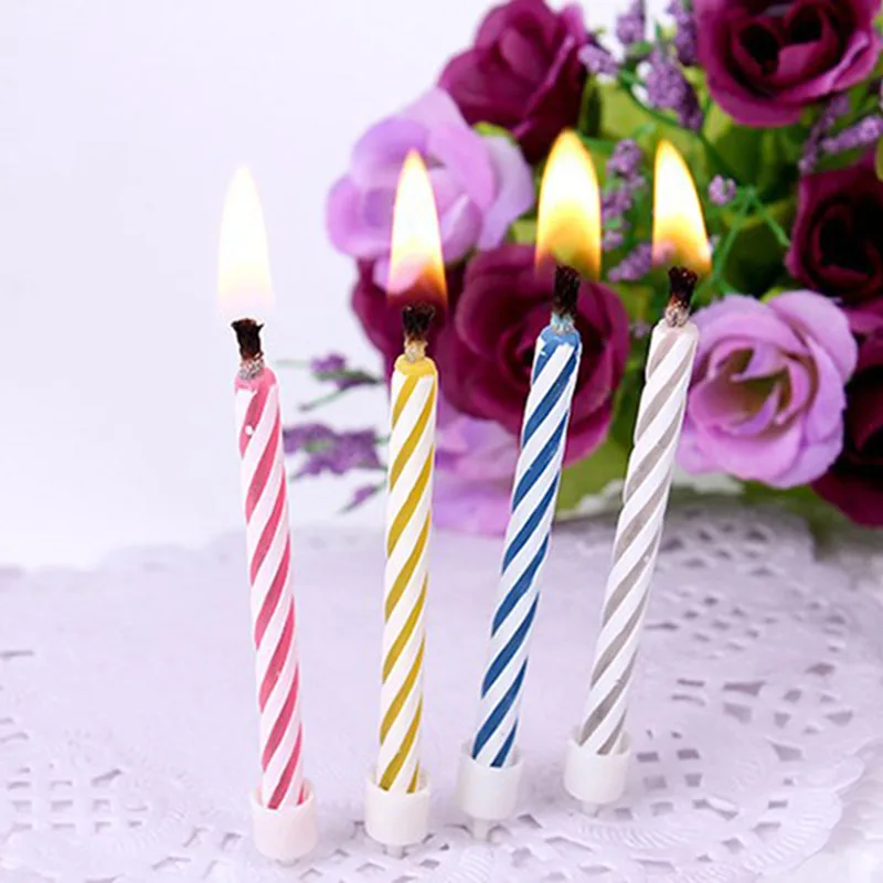 

11 Pcs/lot Hot Sale Colored Birthday Cake Candles Safe Flames Party Festivals Home Decorations Friendly Candle