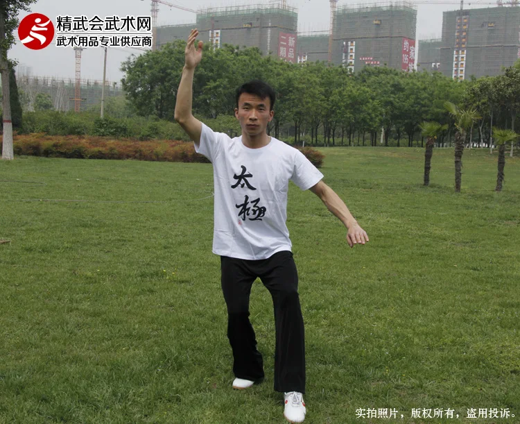 Cotton Martial Arts Uniforms New martial arts t-shirts Wu word T-shirt Short Sleeves Chinese Wushu Association