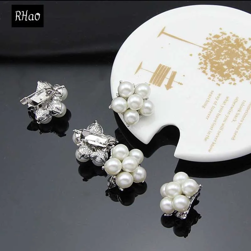 RHao Women Small Size pearl brooch pins for women kids girls collar