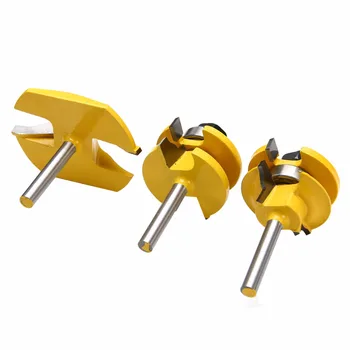 

3pcs/set 1/4'' Shank Ogee Rail Raised Blade Cutter Panel For Wood Cutting Durable Woodworking Drill Bit Sets Mayitr Power Tools