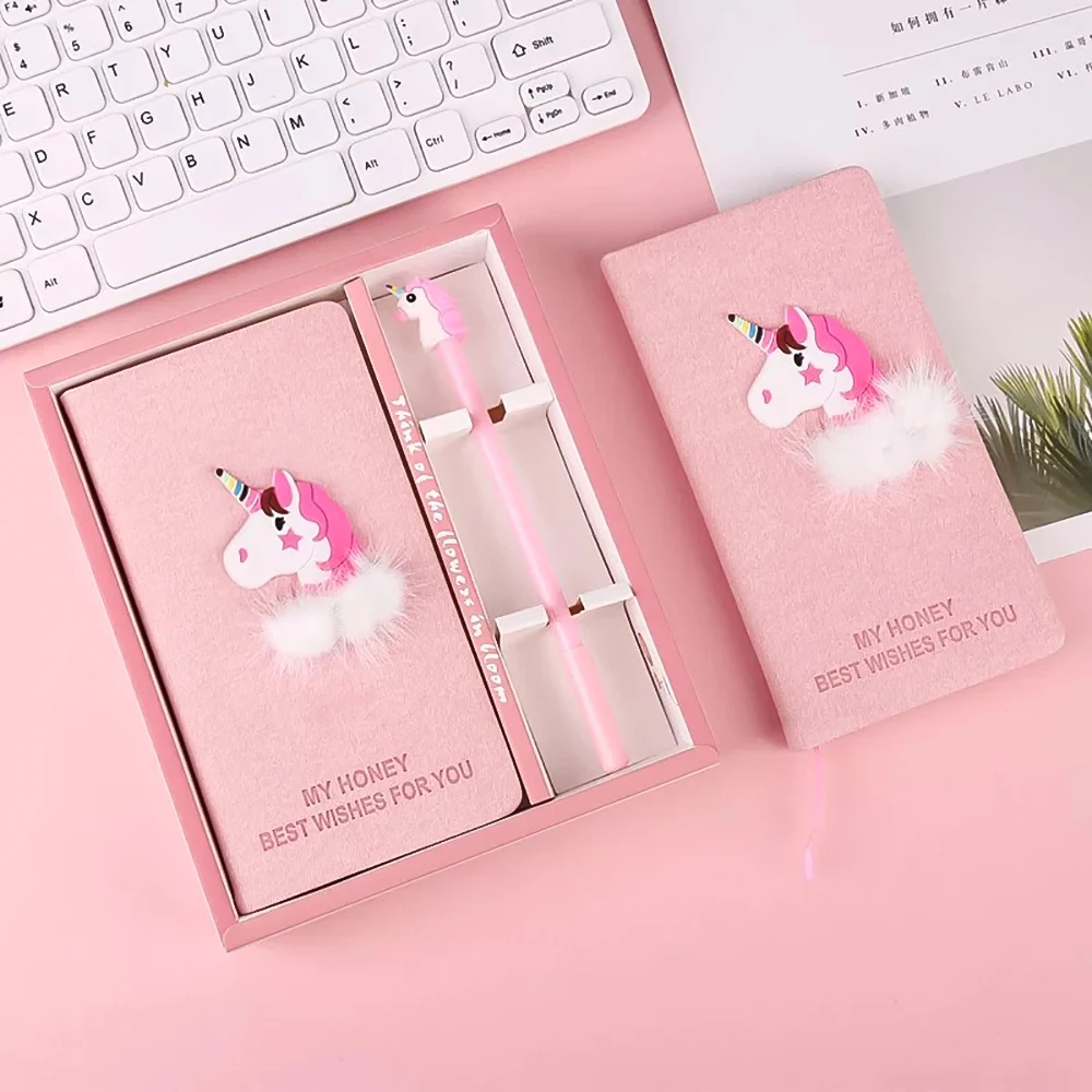 

Unicorn Notebook Girl gift Travel Planner Notebook Lovely Simple Notebook Stationery set