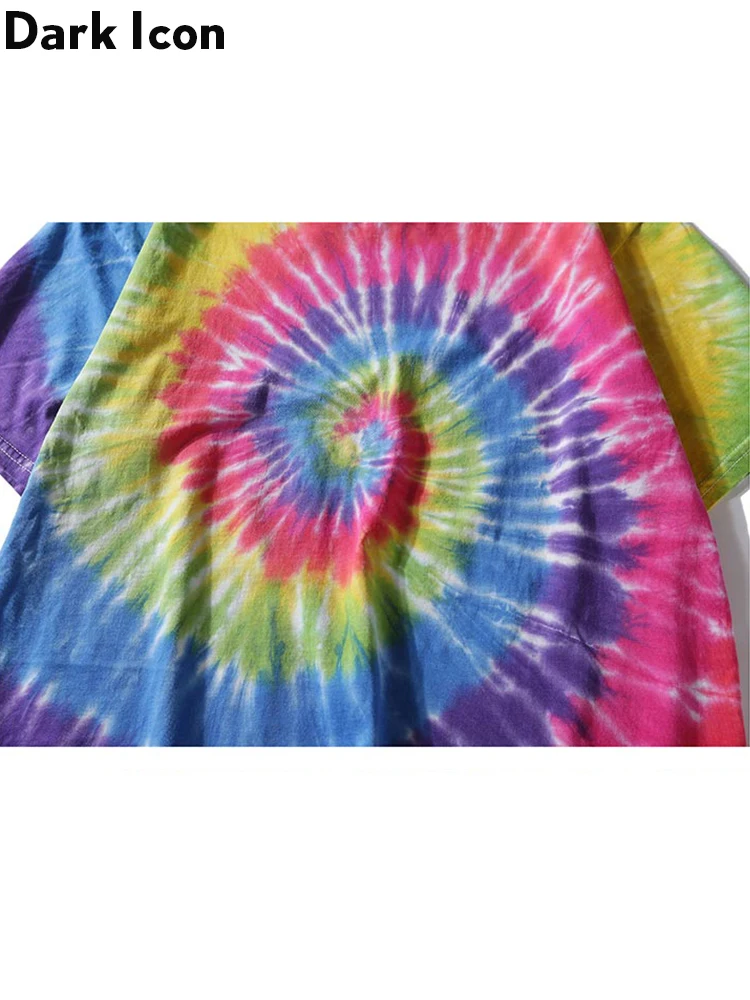 Dark Icon Paisley Tie Dye T-shirt Men 2019 Summer Round Neck Hiphop Tshirts Cotton Casual Tee Shirts Dark Icon Paisley Tie Dye T-shirt Men 2019 Summer Round Neck Hiphop Tshirts Cotton Casual Tee Shirts