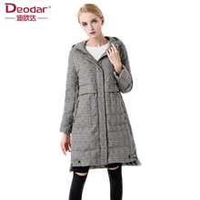 Deodar размера плюс женская одежда зимнее плотное пуховое пальто X-long пуховик женское плотное теплое пальто Верхняя одежда с капюшоном DX7181