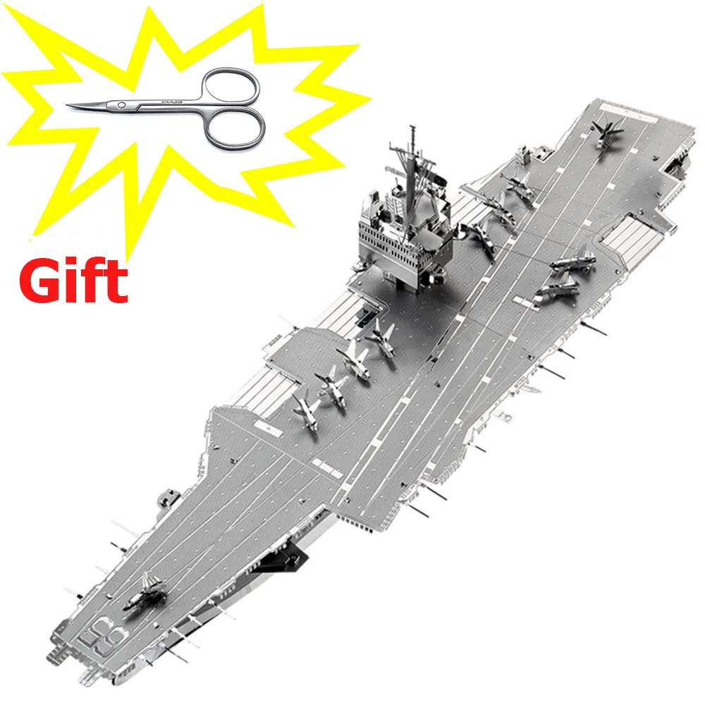 

ICONX Piececool 3D Puzzle Toy USS Enterprise CVN-65 3D Metal Puzzle Model Aircraft Carrier DIY Puzzles Kids Toys Shi Brinquedos