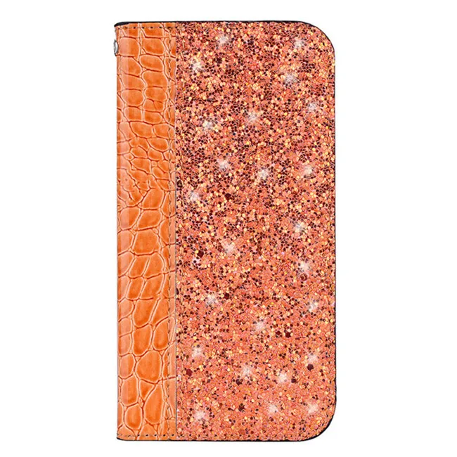 Блестящий блестящий чехол для телефона s для Xiao mi Red mi Note 6 Pro кожаный бумажник флип-чехол из крокодиловой кожи для Red mi Note6 6Pro Red mi 6 Чехол - Цвет: Оранжевый
