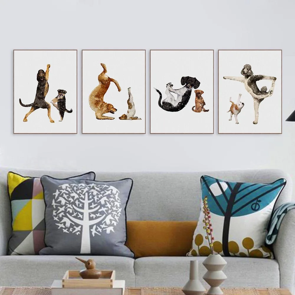Watercolor-Animal-Kawaii-Funny-Pets-Dogs-Yoga-Posters-Prints-Sports-Nordic-Wall-Art-Pictures-Home-Decor (1)