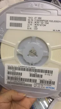 

New and original C1608NPO2E102J0BAA Cap Ceramic 100pF 100V C0G 5% Pad SMD 0603