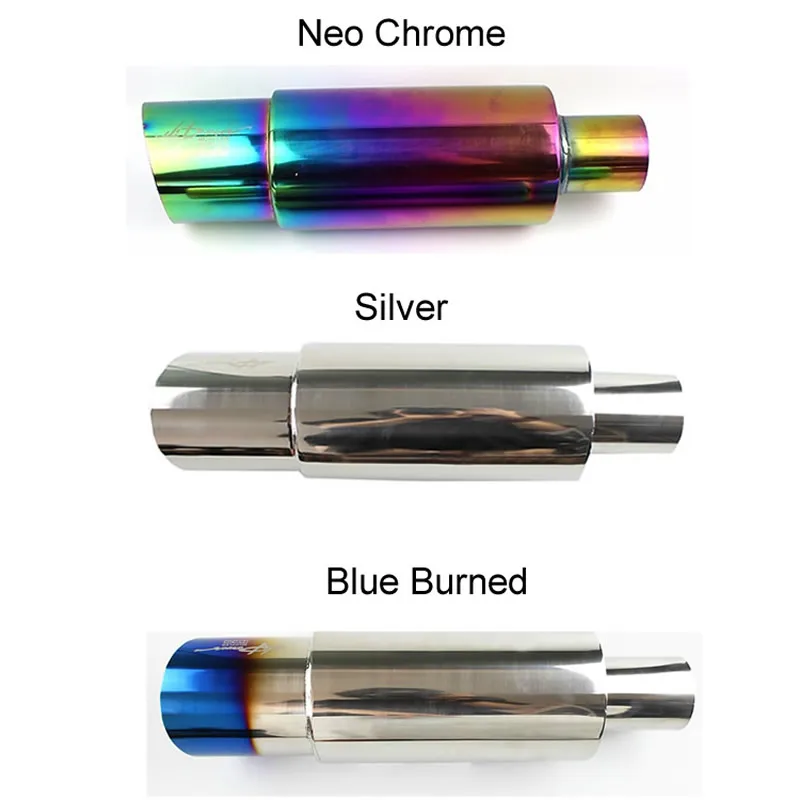 

RASTP-Neo Chrome Hi Power Universal 304 Stainless Steel Gold Exhaust Pipe Racing Muffler Tip Car Exhaust Pipe CR1002