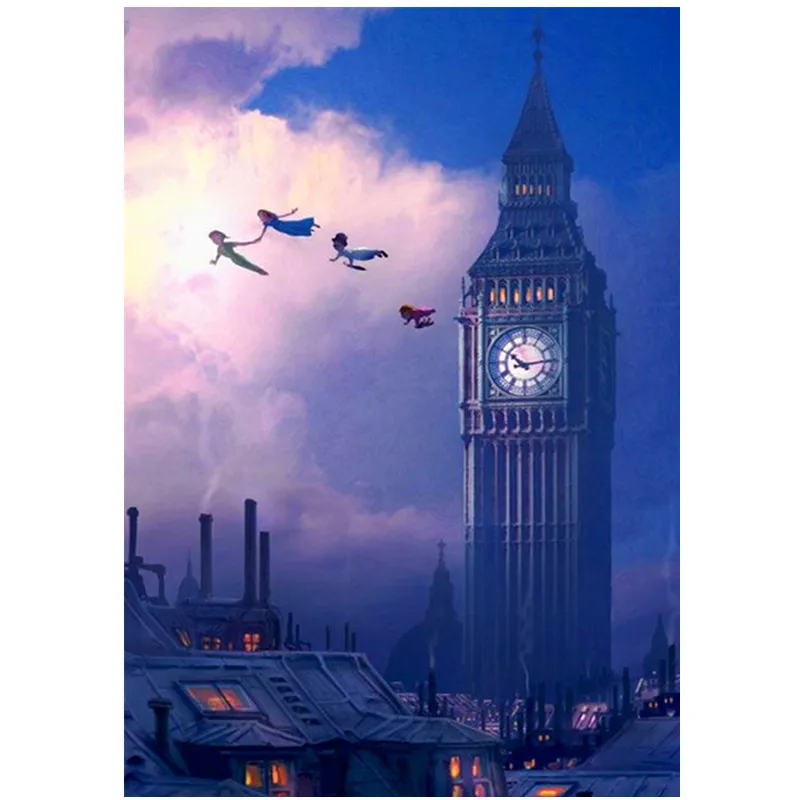 

DIY 5D full circle diamond painting cartoon castle landscape pattern cross stitch mosaic rhinestone home decoration gift