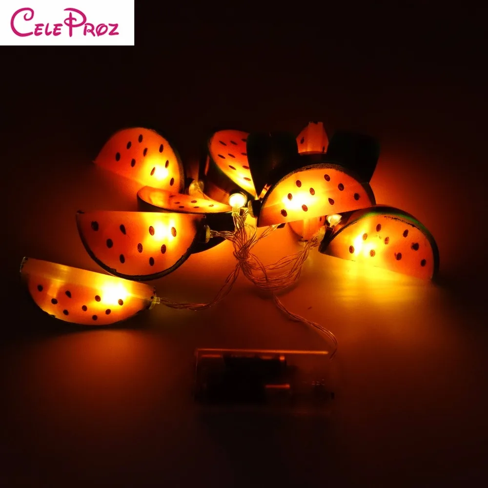 10 светодиодных сказочных гирлянд фламинго &quotс днем рождения&quot арбузный попугай