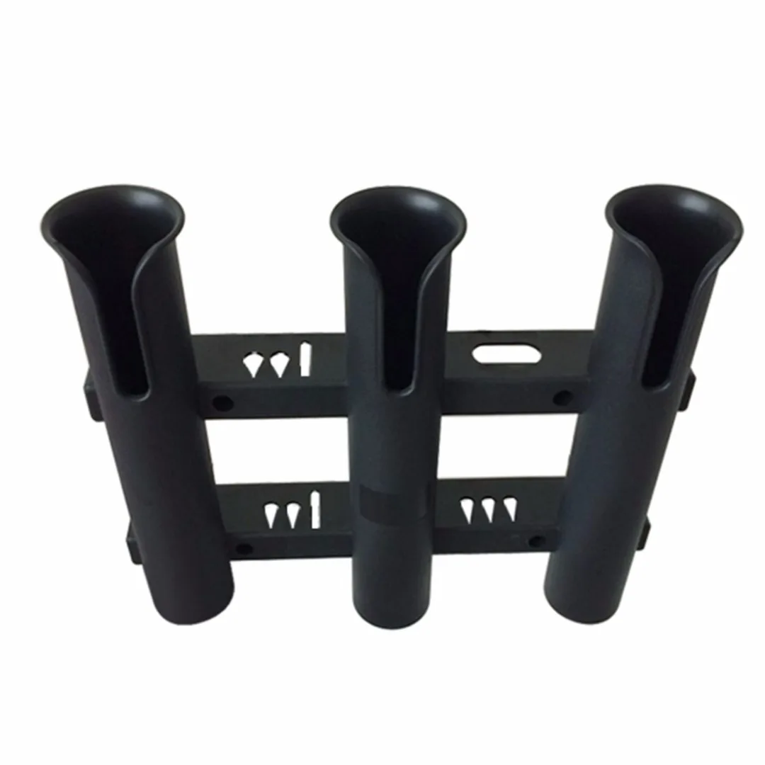 3 Rods Fishing Holder Marine Boat Three Pole Side Mount Rod Holder Fishing Bracket Rack Tool Black/White