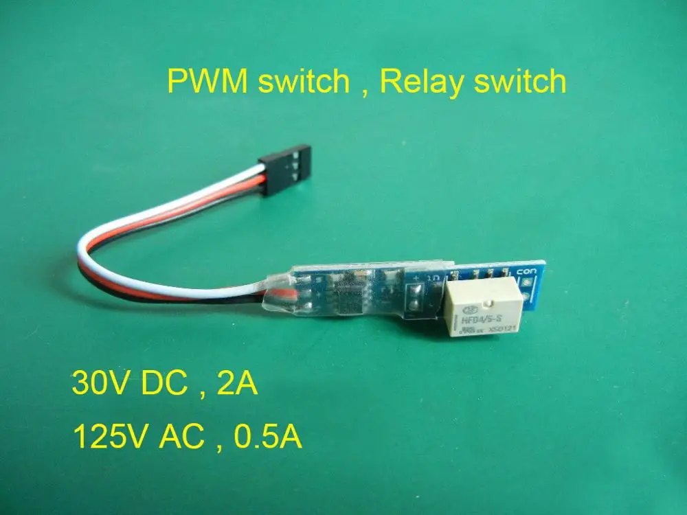 

PWM Switch Micro Relay Switch RC Motor Speed Regulator Controller Switch DC 30V AC 125V for DIY RC Car/Boat/Tank/Airplane Models