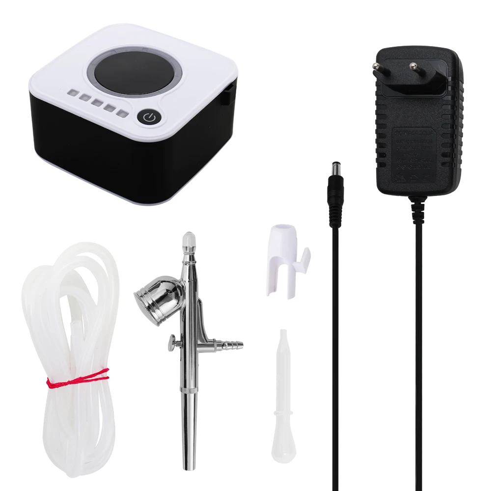 

Portable Spray Pump Pen Air Compressor Set for Makeup Art Painting Craft Cake Spray Model Beautiful Airbrush Kits EU Plug