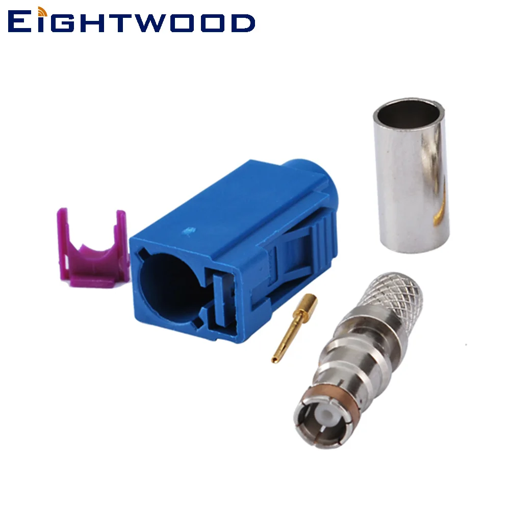 Eightwood Fakra C обжимной разъем Женский радиочастотный коаксиальный соединитель RG58