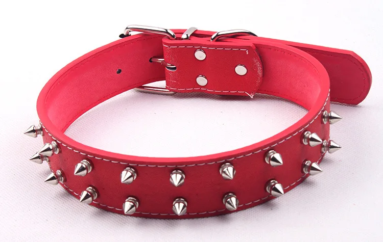 Ошейник для собак из ПУ кожи с заклепками и шипами|dog collar pu|leather dog collardog |