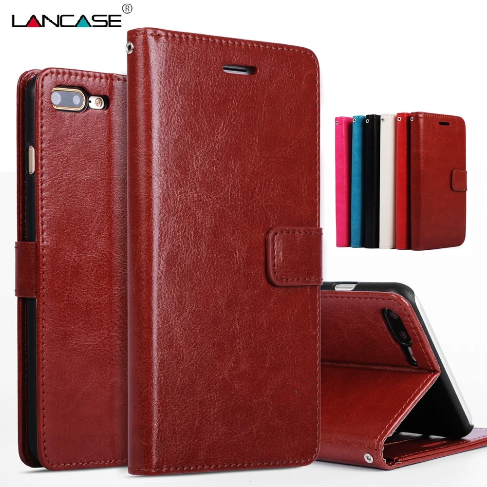 

LANCASE For iPhone 6s Case Cover PU Leather Luxury Wallet Cover For iPhone 6 case 6 Plus 5S 7 Plus 8 Case 8 Plus Hoesje