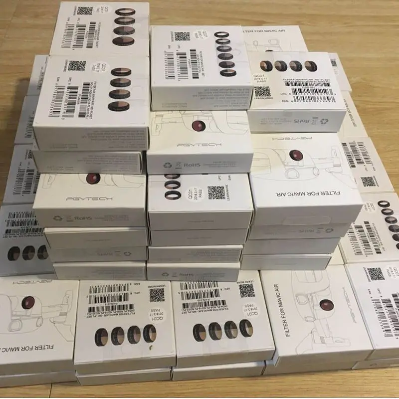 In Stock PGYTECH NEW Filter For DJI MAVIC Air Lens Filters UV CPL ND4 ND8 ND16 ND32 Filter kit MAVIC Air Drone Camera Accessory