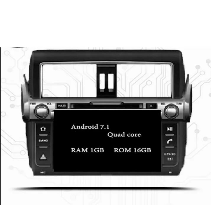 Android 9,0 Восьмиядерный 4 Гб ОЗУ 64 Гб ПЗУ автомобильный dvd-плеер для Toyota Prado150 17 автомобильный Радио gps Навигация BT головное устройство - Цвет: 7.1 1-16