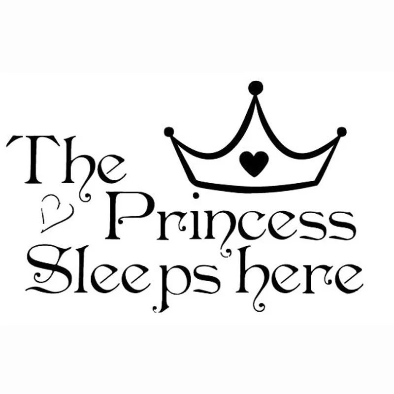 1 pc Wall Sticker says Princess sleeps here for your