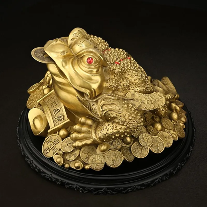 

Pure coper feng shui golden tripod toad lucky statue frog which lucky statue decorations and wealth fashion crafts gifts