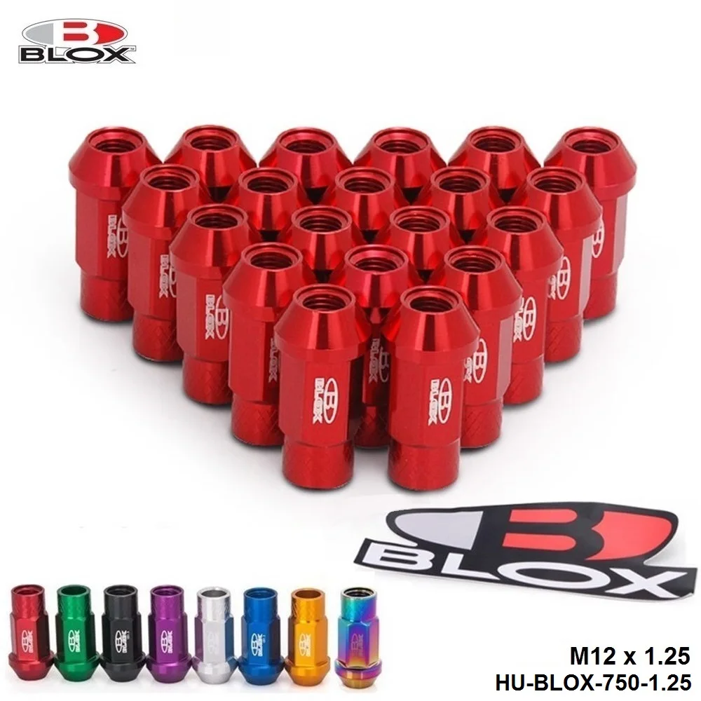 Blox Forged 7075 Aluminum Racing Lug Nuts P 1.25 L:50mm (20Pcs/Set)  HU-BLOX-750-1.25