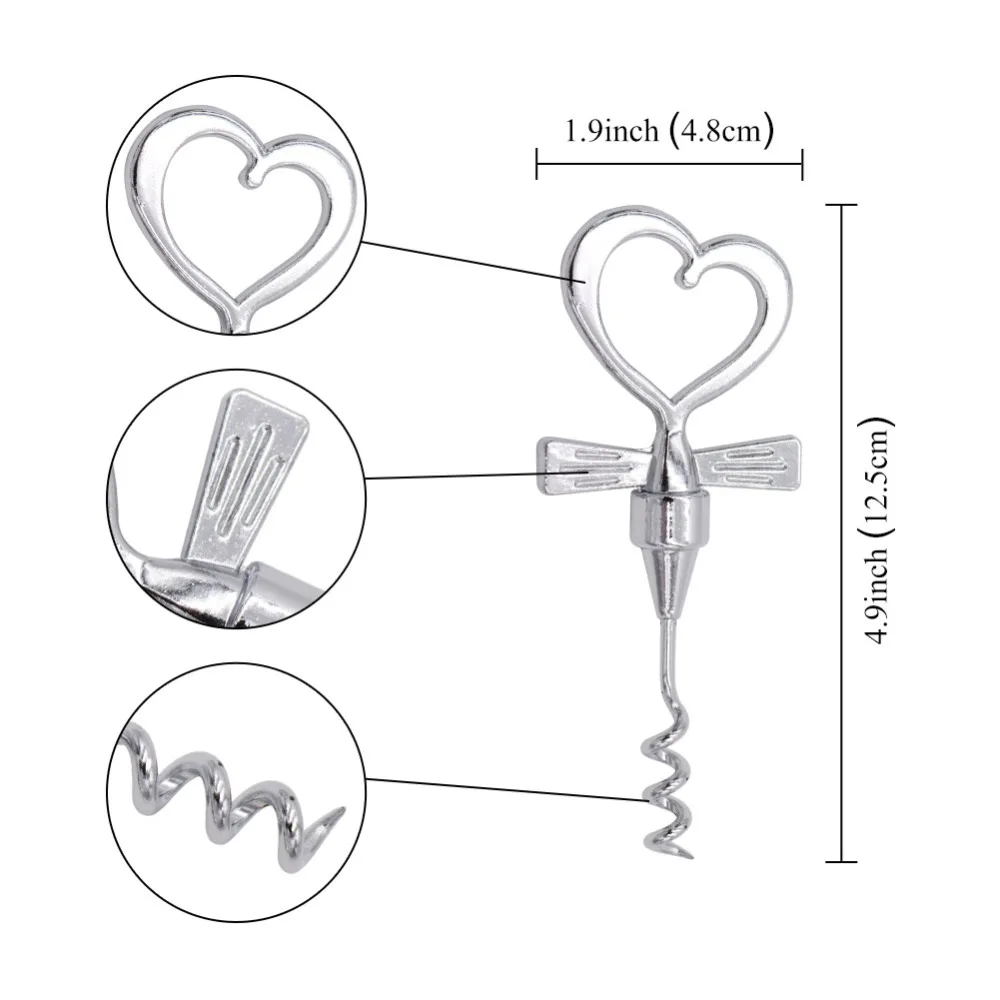 OurWarm свадебные подарки для гостей открывалка для бутылок брелок свадебные сувениры Бар инструменты для дома любовь сердце сталь Вино Пробка день рождения