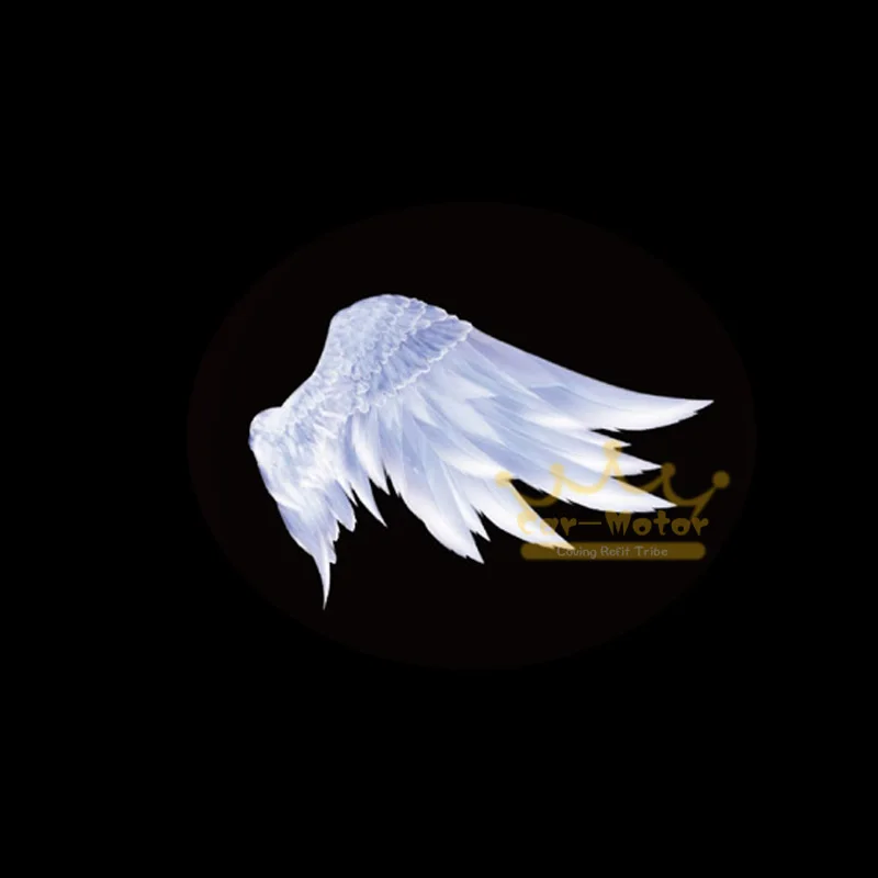 2x 3D ангельские крылья логотип двери автомобиля Мотоцикл Скутер Добро пожаловать Любезно Призрак Тень Лужа Точечный светильник лазерный проектор светодиодный светильник