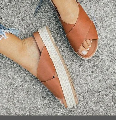 Новые летние леопардовые женские сандалии-шлепанцы с открытым носком Повседневная обувь на платформе для женщин открытый пляжные сланцы