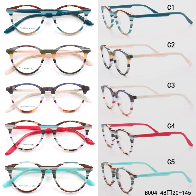 Mão feita acetato óculos quadro feminino gato