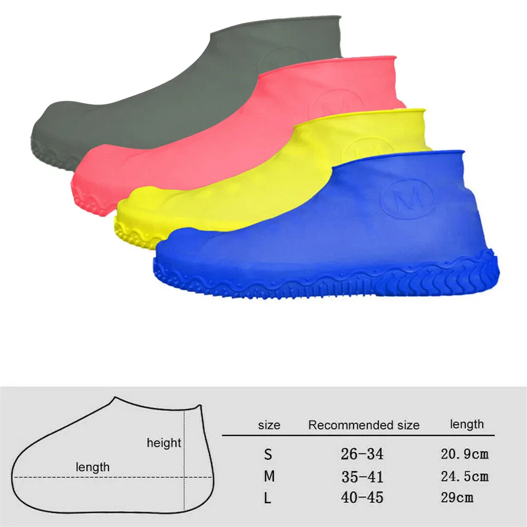 Горячая 1 Пара Противоскользящие многоразовые латексные боли обувь покрывает дождевые аксессуары водонепроницаемые резиновые Сапоги Галоши покрытие для обуви размера плюс