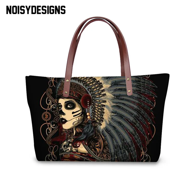 

Women Handbags Totes Fashion Female Shoulder Bag Ladies Crossbody Bags Rose Skulls Printed Tote Accept Custom made Logo For free