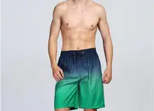 Clothing Quick Dry Plus Men Shorts Casual Gradient Beach Shorts Sea Trousers Men Summer Comfortable Beach Shorts