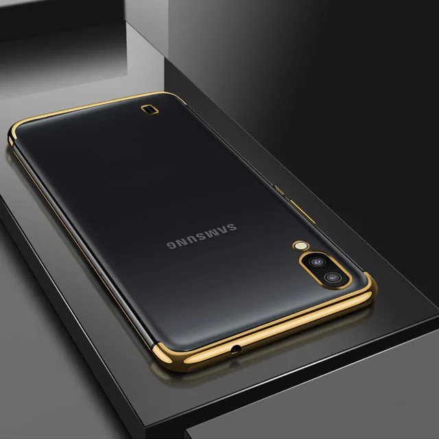 Для samsung Galaxy A50 чехол прозрачный мягкий тонкий чехол из ТПУ чехол для samsung A50 A10 A30 A40 A70 A60 A50S A30S A80 A90 чехол в форме листа - Цвет: Золотой